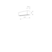 Zidna lampa STRAIGHT WALL BLACK XS - Slika 2