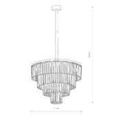 Luster CRISTAL BLACK L pendant - Slika 3