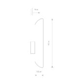Zidna lampa EYE WALL CUT WHITE - Slika 2