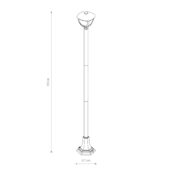 Stubna lampa fenjer AMELIA FL 200 - Slika 2