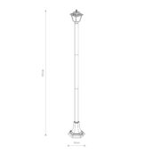 Stubna lampa fenjer ANA BL FL 200 - Slika 2