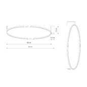 Plafonjera CIRCOLO LED M 3000K CH-60 - Slika 10