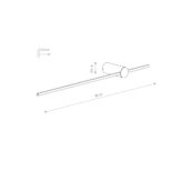 Zidna lampa SABER LED M WHITE 3000K - Slika 6